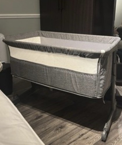Babylo grey sleeping crib - grey, co-sleeping